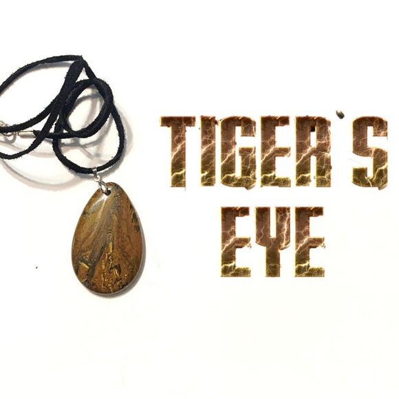 Tiger’s Eye Teardrop Pendant Necklace – Courage, Strength & Grounded Power - Picture 1 of 7